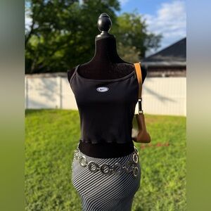 Y2k Nike Black Ribbed Tank Top